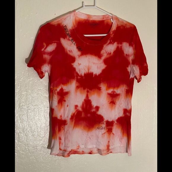 Carbon Copy Women’s Shirt tie dyed tomato red Sz M - Picture 3 of 8